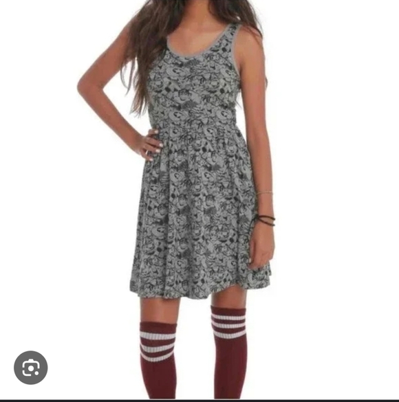 Marvel Her Universe Grey Heroes Flare Mini Dress Size Small - Picture 3 of 8